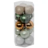 BOULE DE NOEL 50MM X15 PIECES LISSE DECO REFUGE