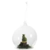 BOULE DE NOEL OUVERTE CRAPAUD COURONNE 8CM