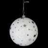 BOULE DE NOEL PAILLETTE ARGENT 8CM
