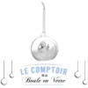 BOULE DE NOEL VERRE ANGE PLUME 8CM