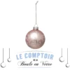 BOULE DE NOEL VERRE ARBRE TURQUOISE 7CM