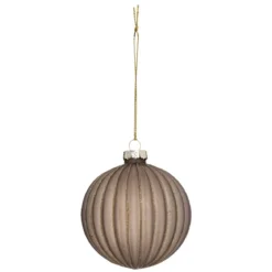 BOULE DE NOEL VERRE MARRON X3 PIECES 8CM