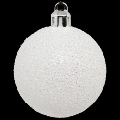 BOULE DE NOEL X5 PIECES BLANC 5CM
