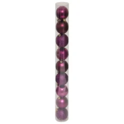 BOULE DE NOEL X9 PIECES VIOLET 6CM