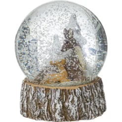 BOULE NEIGE BICHE FAON 8CM