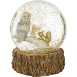 BOULE NEIGE HIBOU 8CM