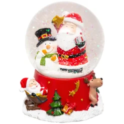 BOULE NEIGE PERE NOEL D.8CM