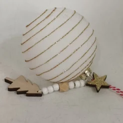 BOULE NOEL PAILETTES BLANC