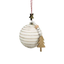 BOULE NOEL PAILETTES VELOURS BLANC