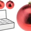 BOULE NOEL ROUGE D.14CM