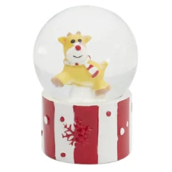 BOULES A NEIGE LUTIN PERE NOEL OU RENNE 4.5CM