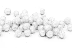 BOULES DECO PAILLETEES D.8MM 10G BLANC