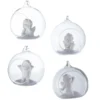 BOULE VERRE ANGE BLANC D.8CM