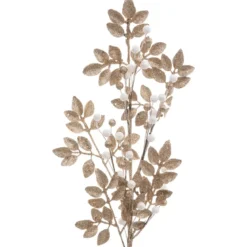 BRANCHE DORE BILLE BLANCHE 75CM