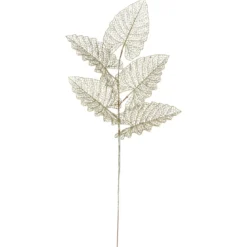 BRANCHE 5 FEUILLES AJOUREES OR H.80CM