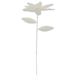 BRANCHE POINSETTIA FOURRURE H.65CM