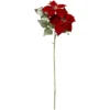 BRANCHE POINSETTIA 2 TETES ROUGE H.75CM