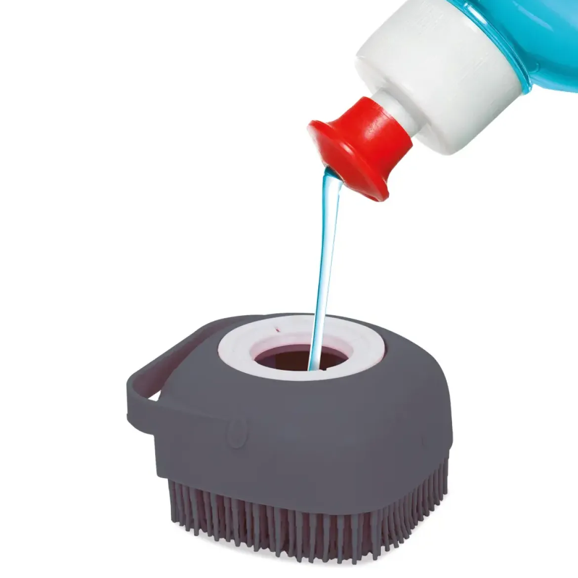 BROSSE A VAISSELLE AVEC RESERVOIR SILICONE