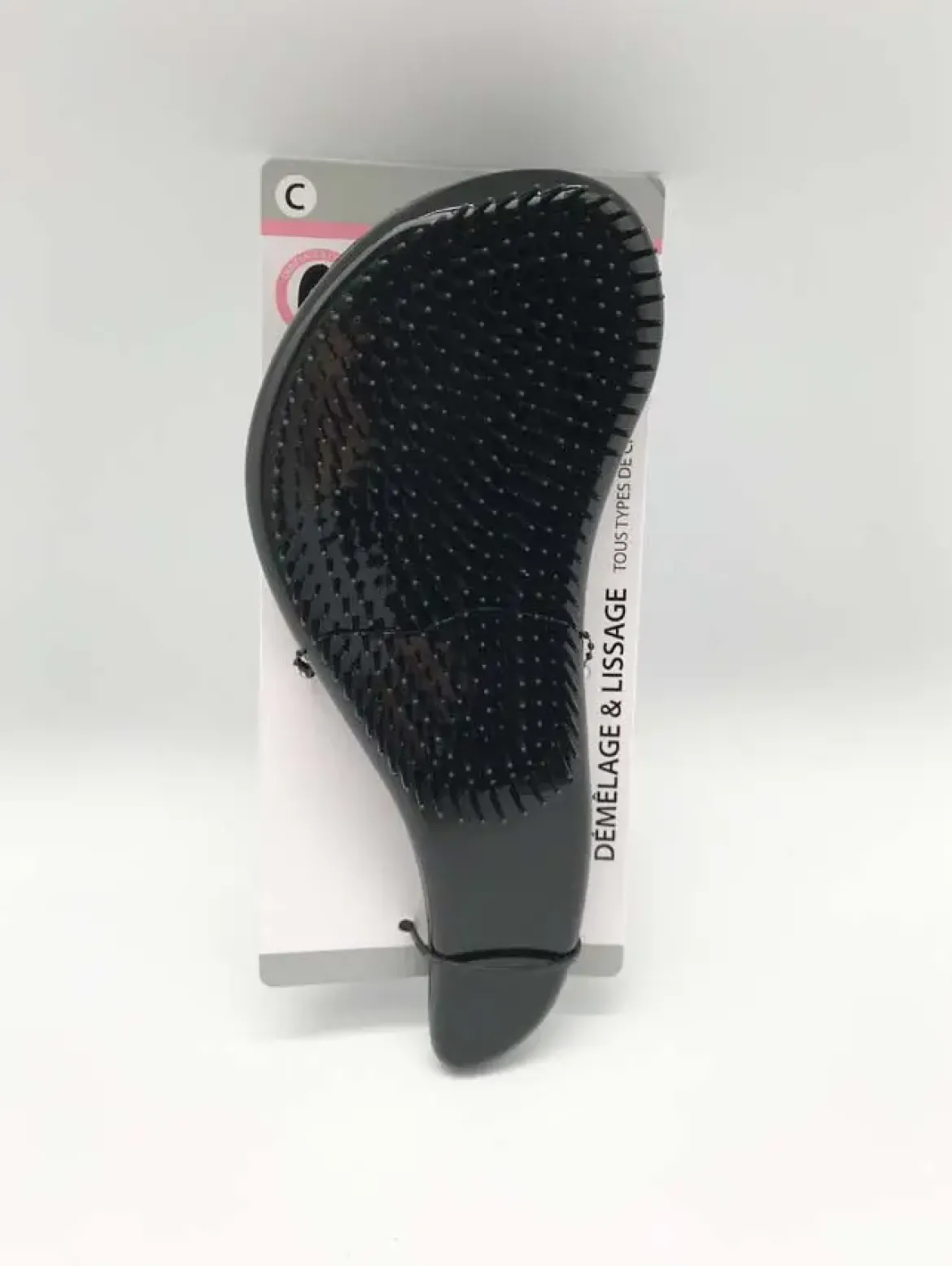 BROSSE PLATE PICOTS PLASTIQUES NOIR GRANDE TAILLE