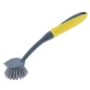 BROSSE RONDE A VAISSELLE MANCHE ANTI GLISSE GRIS CURRY