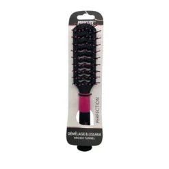 BROSSE TUNNEL PICOTS PERLES NOIR ROSE