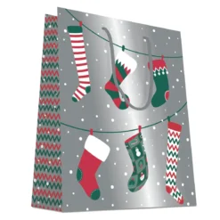 CABAS CHAUSSETTE DE NOEL 18X10X23CM