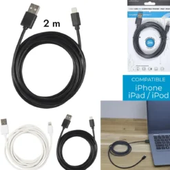 CABLE CHARGE ET SYNCHRONISATION USB LIGHTNING 2M