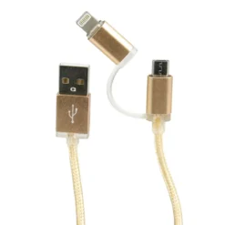 CABLE TRESSE 2 EN 1 MICRO USB TYPE C