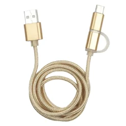 CABLE TRESSE 2 EN 1 MICRO USB TYPE C