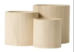 CACHE POT BOIS X3 PIECES