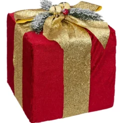CADEAU ROUGE OR 20CM
