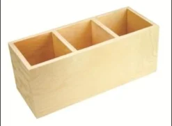 CAISSETTE BOIS 3 COMPARTIMENTS 24X9.5X9.5CM