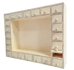 CALENDRIER DE L AVENT BOIS 35.5X27X7CM