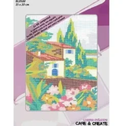 CANEVAS BRODERIE 15X20CM COTON MULTICOLORE