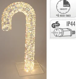 CANNE SUCRE LUMINEUX H.75CM ARC EN CIEL