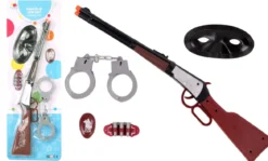 CARABINE 50CM AVEC MASQUE MENOTTES BALLES ET BADGE