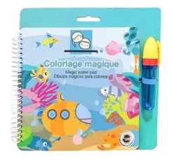 CARNET COLORIAGES MAGIQUES MER AVEC STYLO A EAU X10 PAGES