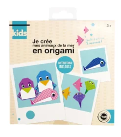 CARNET ORIGAMI 15.2 X 15.2 CM LES ANIMAUX DE MER X 16F