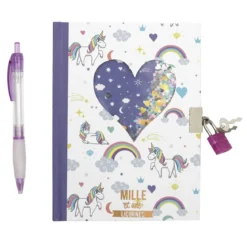 CARNET SECRET ET CRAYON LICORNE