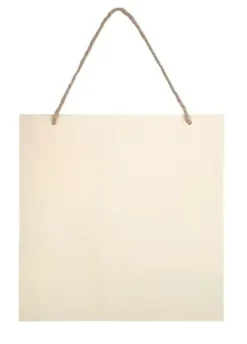 CARRE BOIS A SUSPENDRE ET A DECORER 20X20X0.4CM