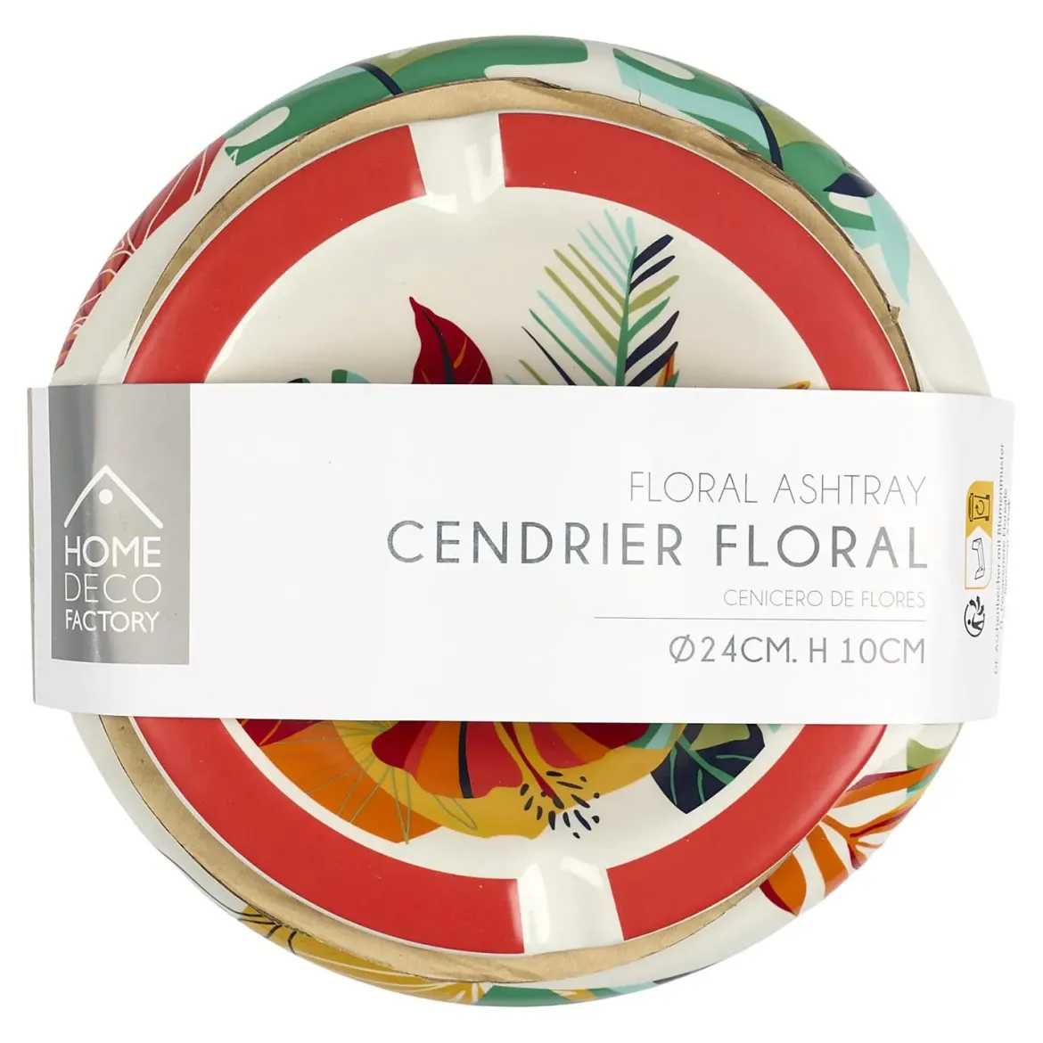 CENDRIER FLORAL CERAMIQUE XXL
