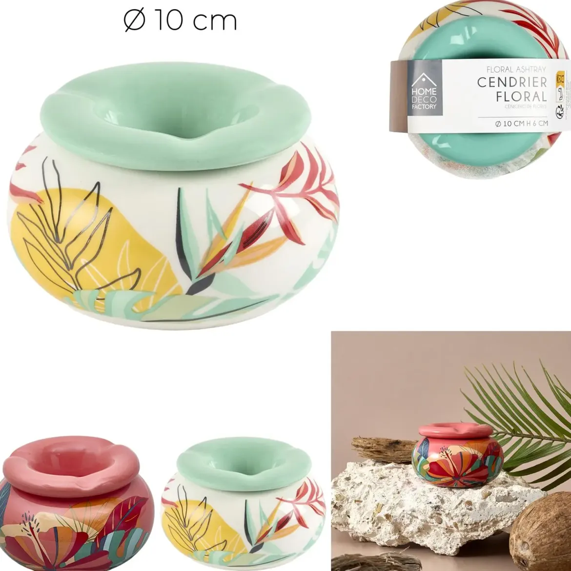 CENDRIER FLORAL D.10CM