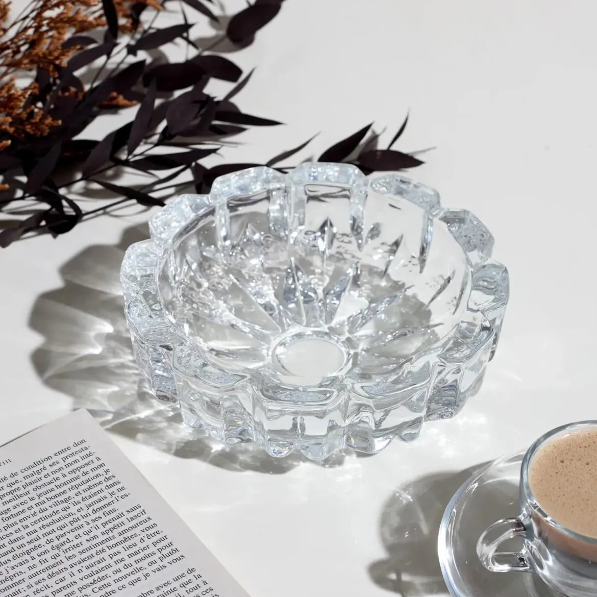 CENDRIER VERRE D.13.5CM