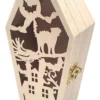 CERCUEIL BOIS CISELE 18X10.5X5CM