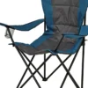 CHAISE DE CAMPING DELUXE NOIR ET BLEU 95X60X110CM