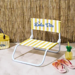 CHAISE DE PLAGE DOS DOLCE VITA JAUNE
