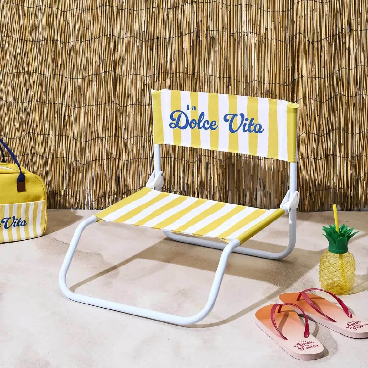 CHAISE DE PLAGE DOS DOLCE VITA JAUNE