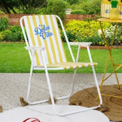 CHAISE PLIANTE DOLCE VITA JAUNE