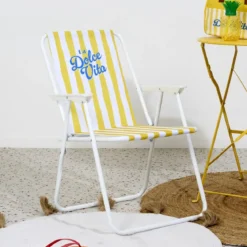 CHAISE PLIANTE DOLCE VITA JAUNE