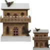 CHALET BOIS ENNEIGE LED H.29CM